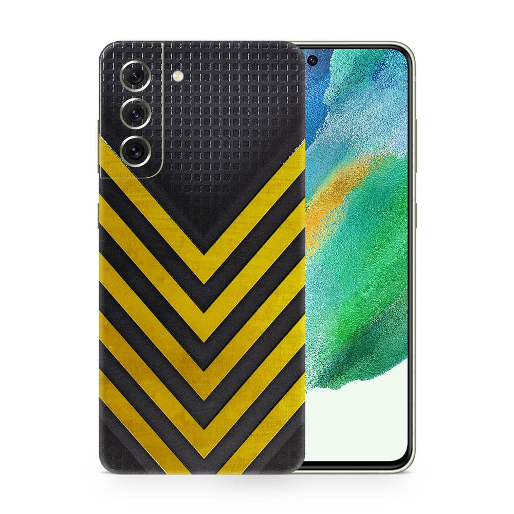 Galaxy s21 fe arrows yellow 3d skin wrapitskin