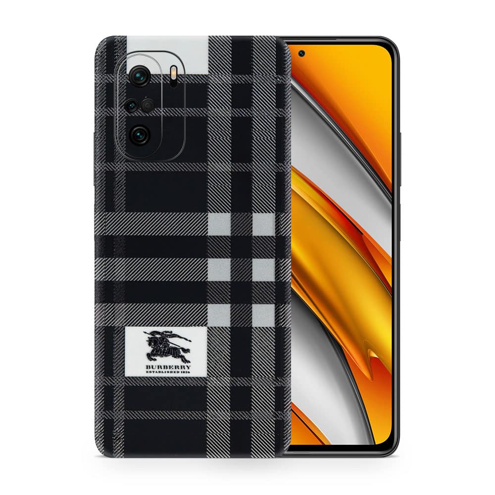Poco f3 burberry 3d skin wrapitskin