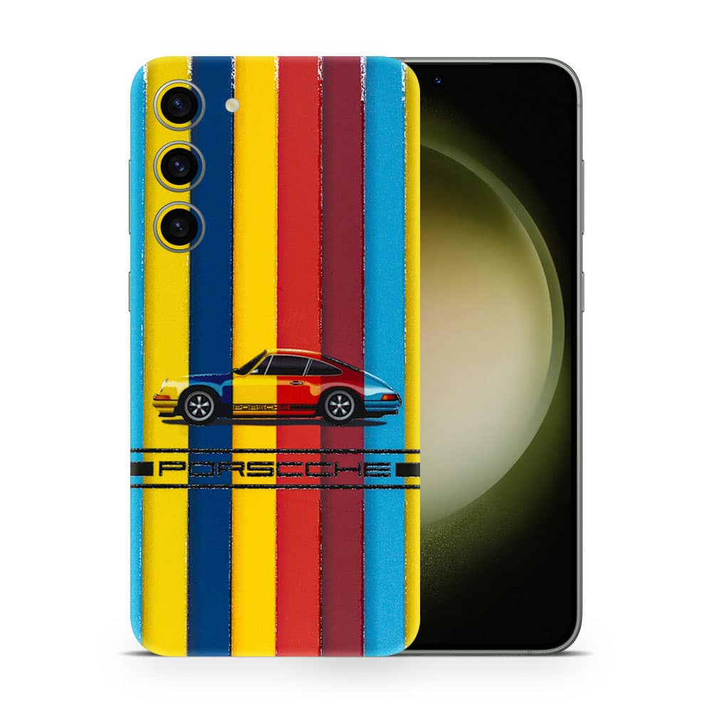 Galaxy s23 porsche multicolor 3d skin wrapitskin
