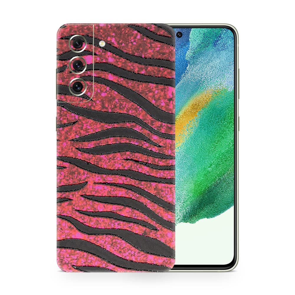 Galaxy s21 fe red zebra 3d skin wrapitskin
