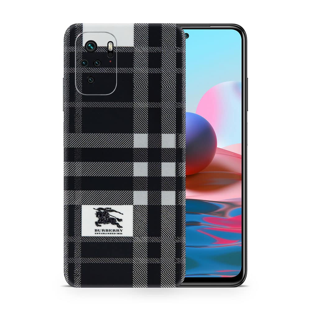 Redmi note 10 burberry 3d skin wrapitskin