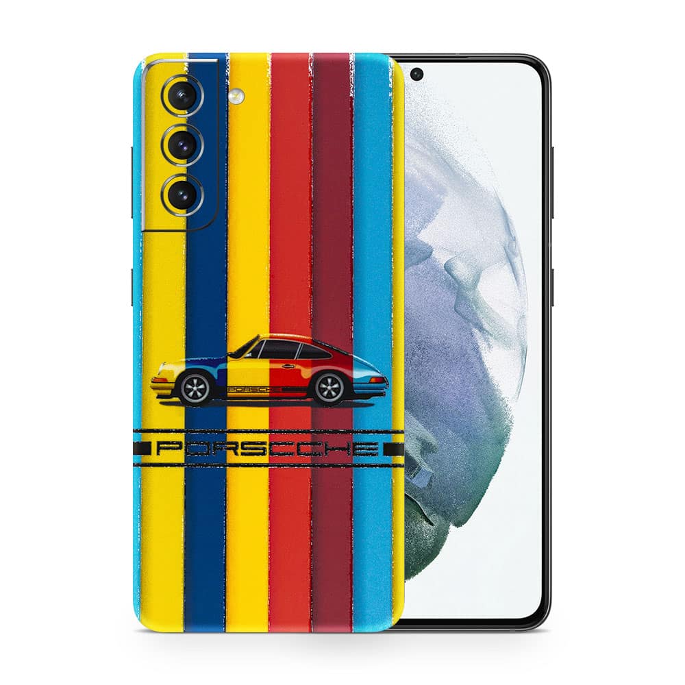 Galaxy s21 plus porsche multicolor 3d skin wrapitskin