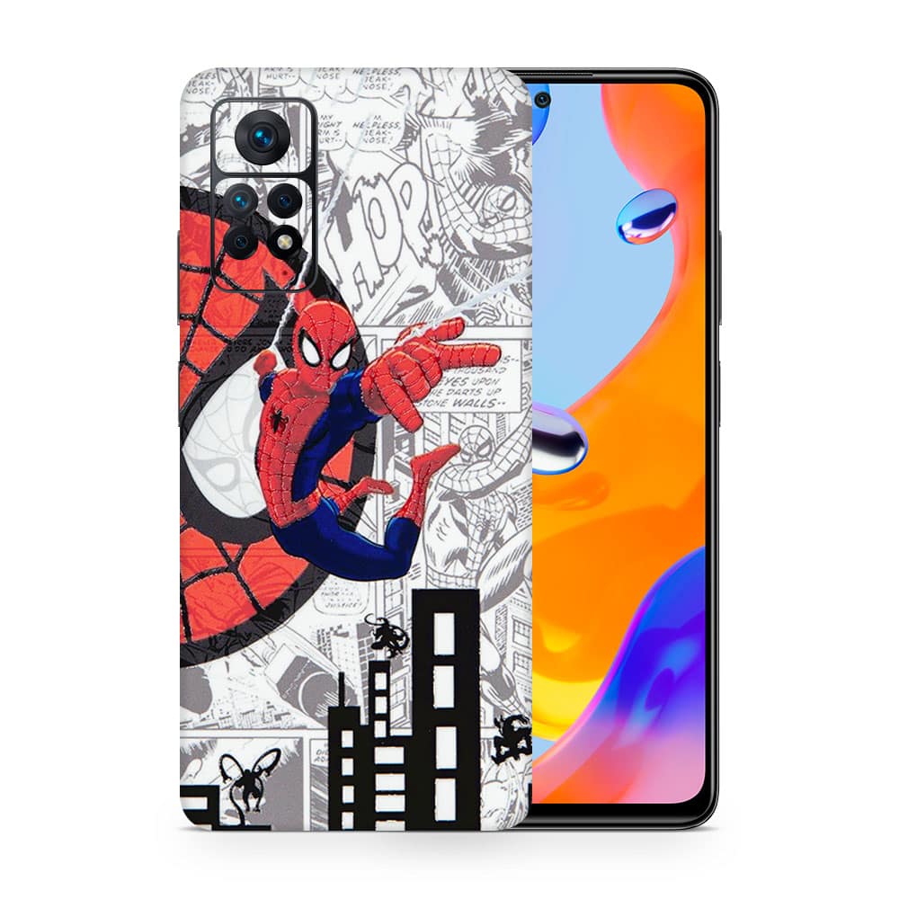 Redmi note 11 pro spiderman comic 3d skin wrapitskin