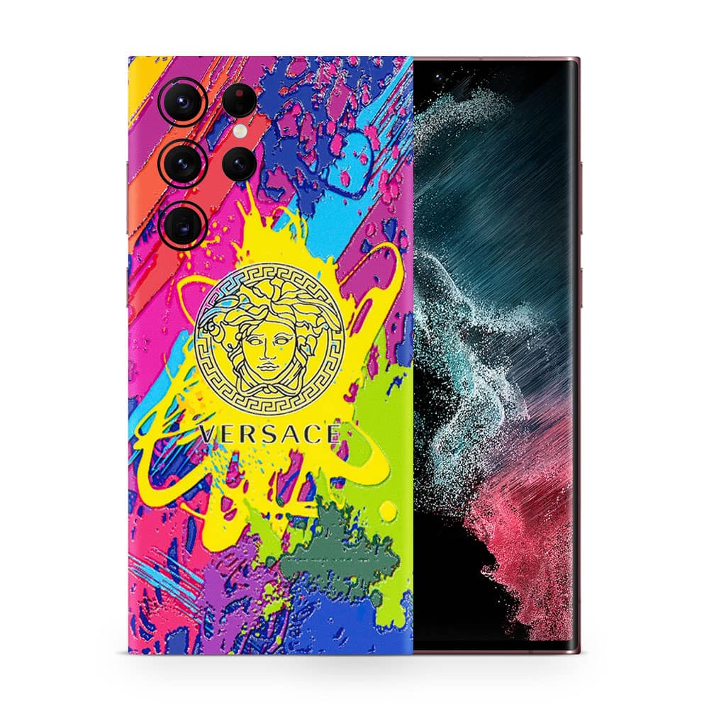 Galaxy s22 ultra versace colorful 3d skin wrapitskin