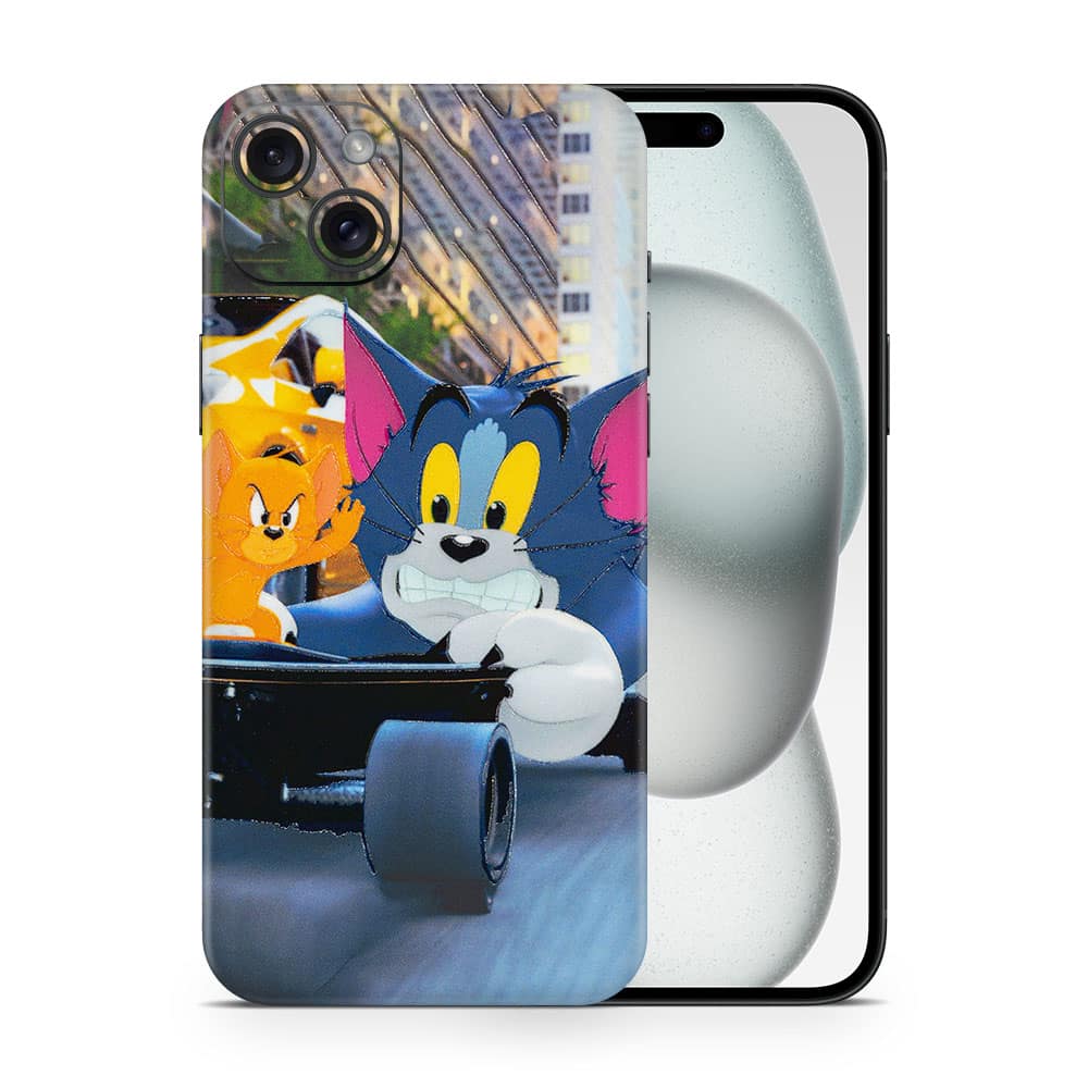 Iphone 15 plus tom and jerry 3d skin wrapitskin