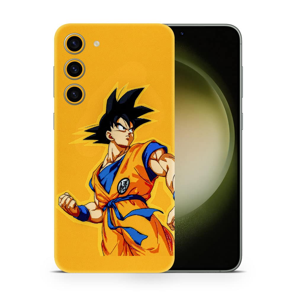 Galaxy s23 plus goku yellow 3d skin wrapitskin