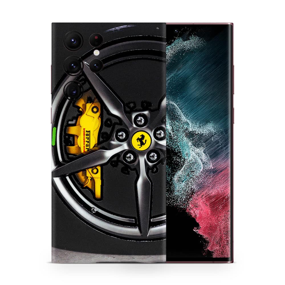 Galaxy s22 ultra ferrari rim 3d skin wrapitskin