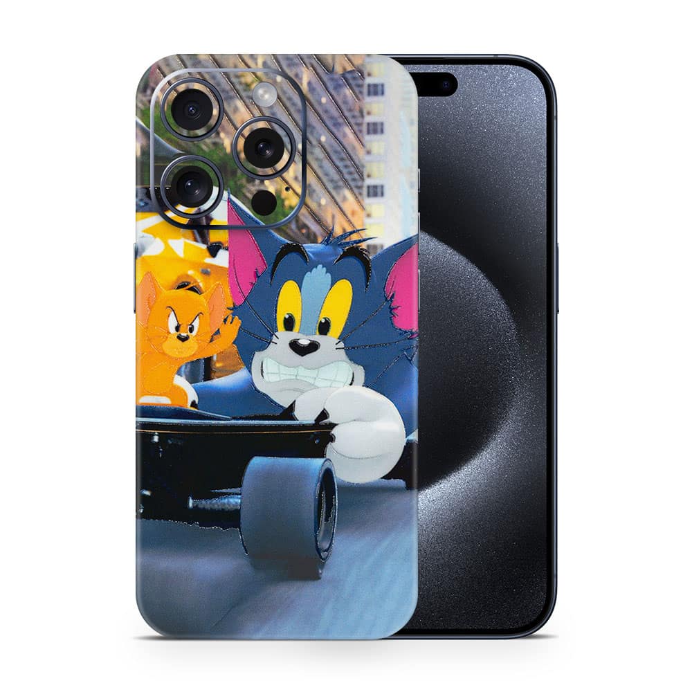 Iphone 15 pro tom and jerry 3d skin wrapitskin
