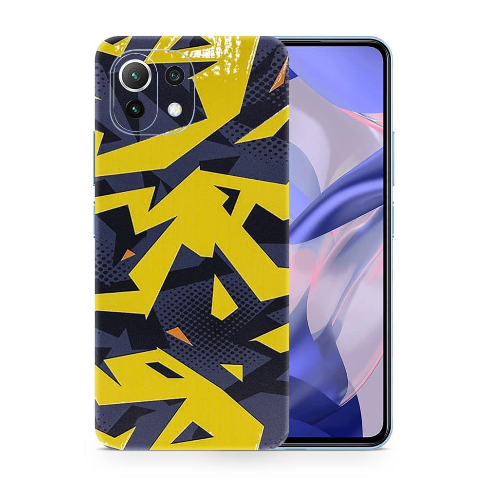 Mi 11 lite abstract yellow 3d skin wrapitskin