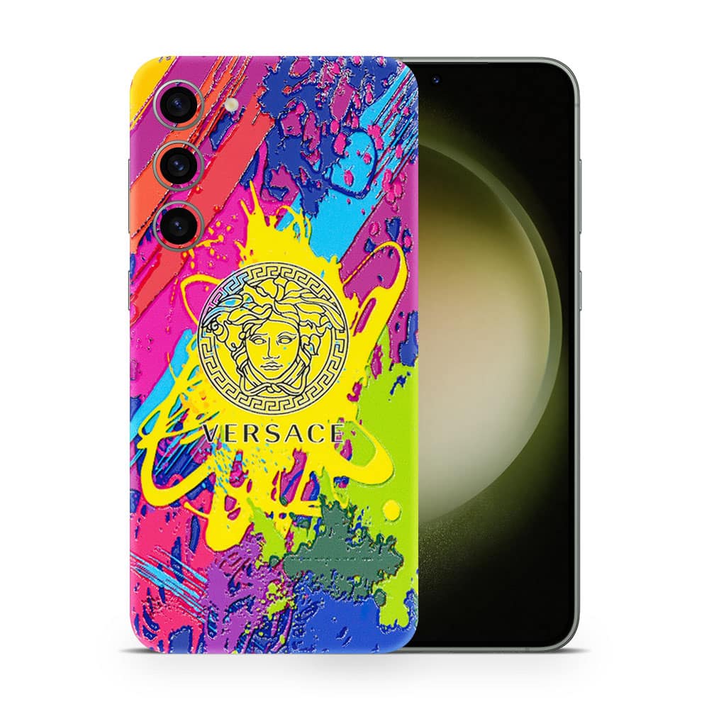Galaxy s23 plus versace colorful 3d skin wrapitskin