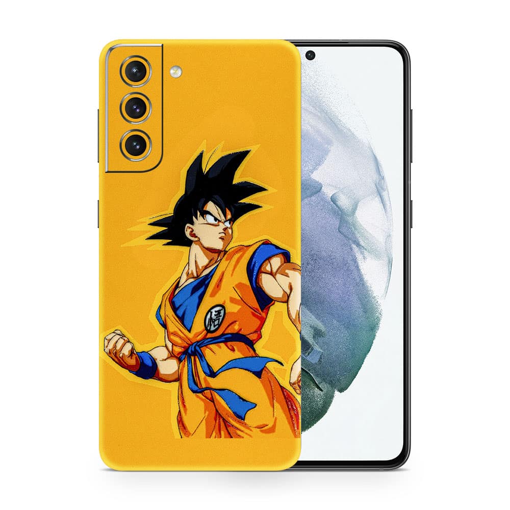 Galaxy s21 plus goku yellow 3d skin wrapitskin