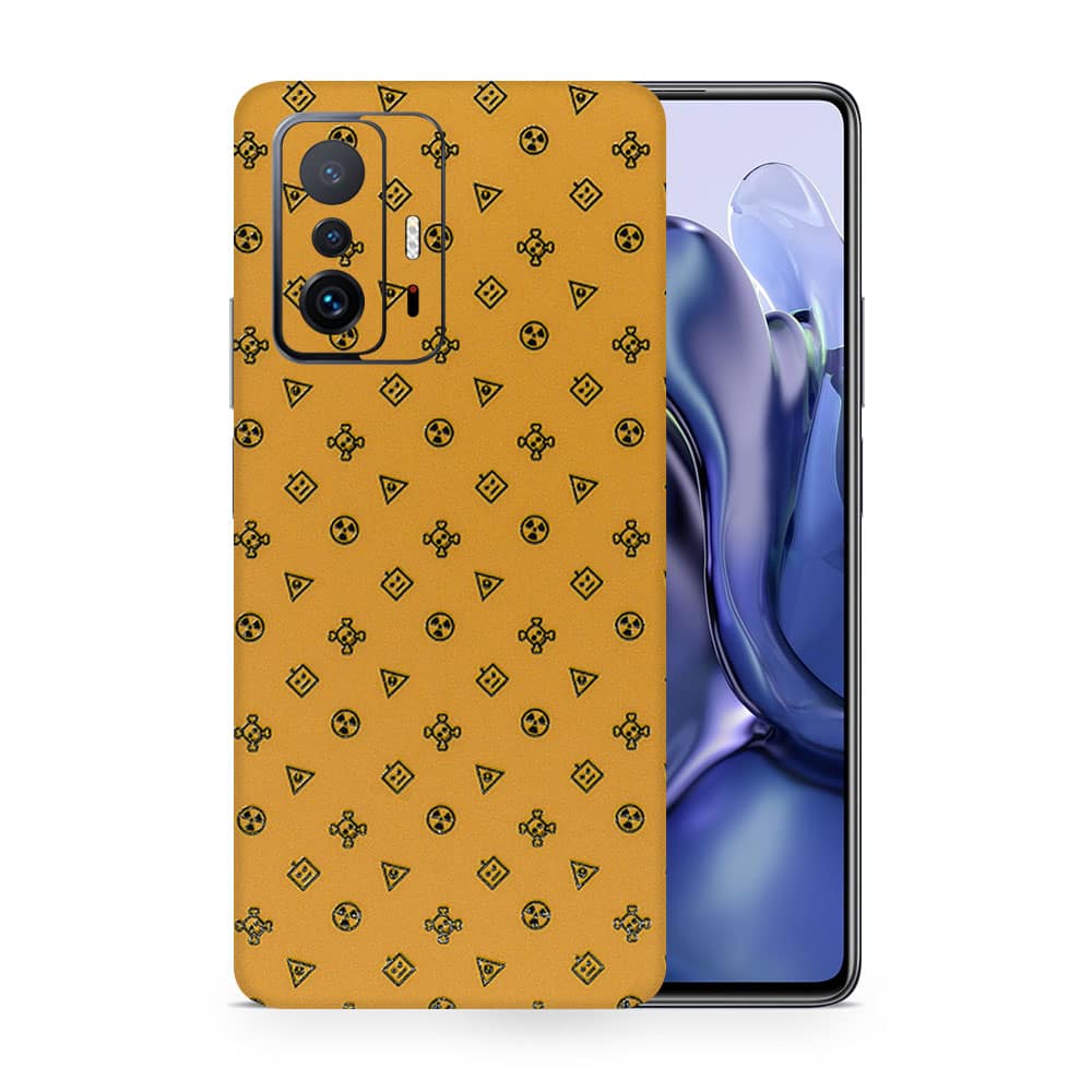 Xiaomi 11t yellow danger 3d skin wrapitskin