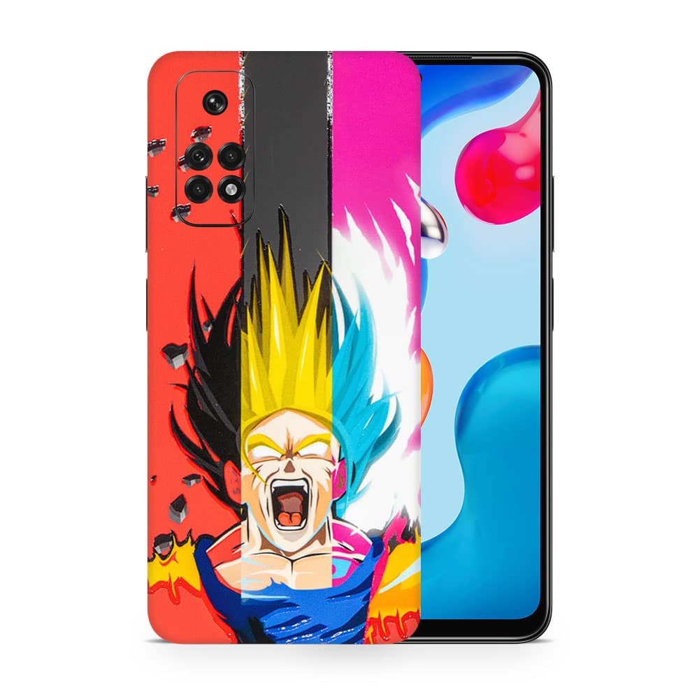 Redmi note 11 angry goku 3d skin wrapitskin