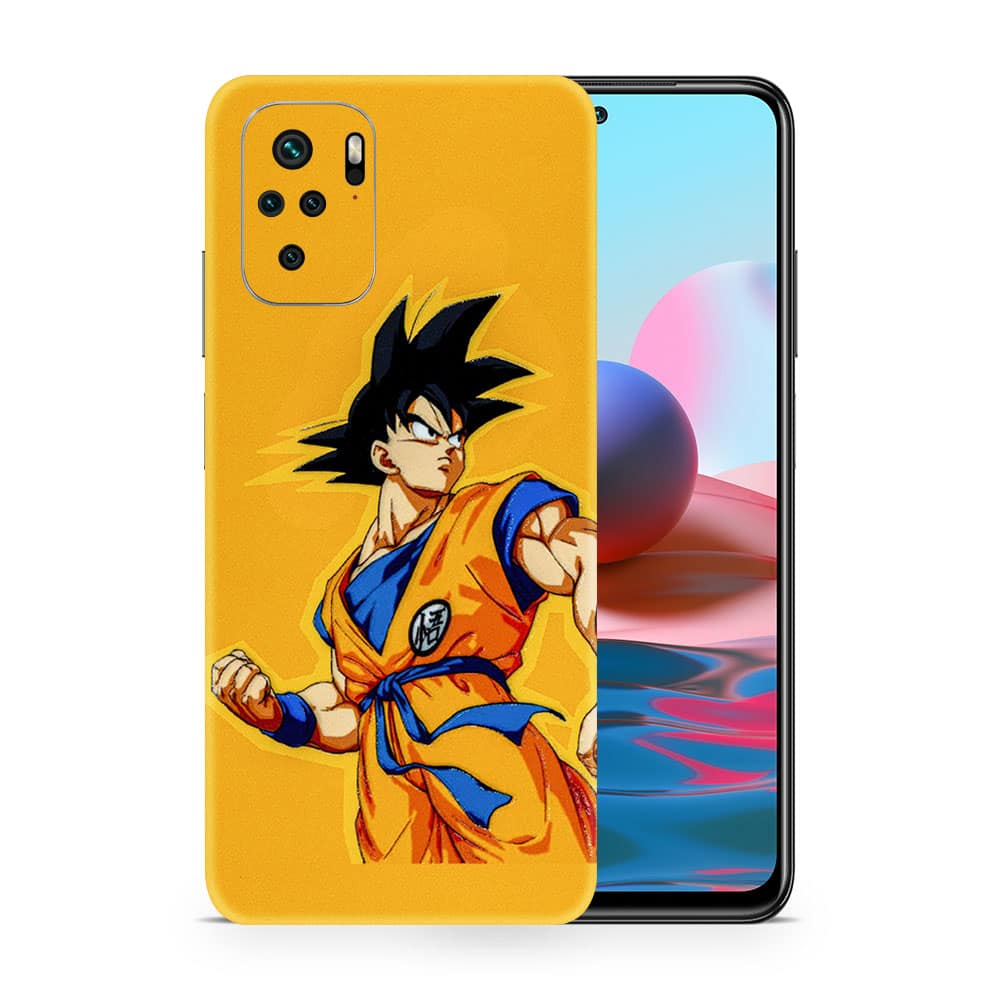 Redmi note 10 goku yellow 3d skin wrapitskin