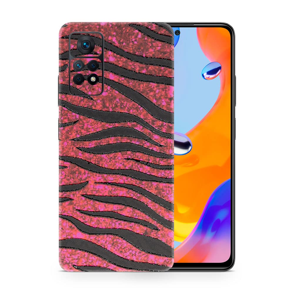 Redmi note 11 pro red zebra 3d skin wrapitskin