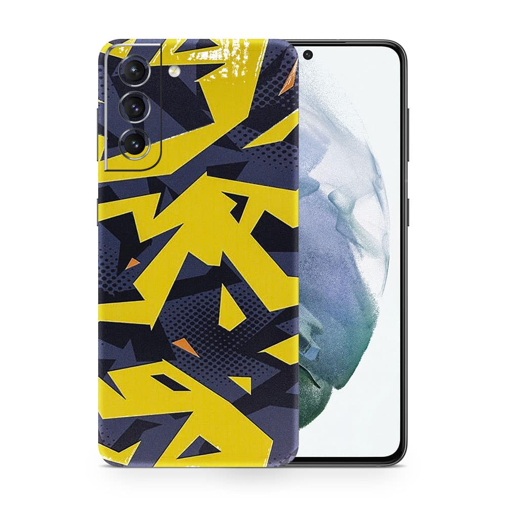 Galaxy s21 abstract yellow 3d skin wrapitskin