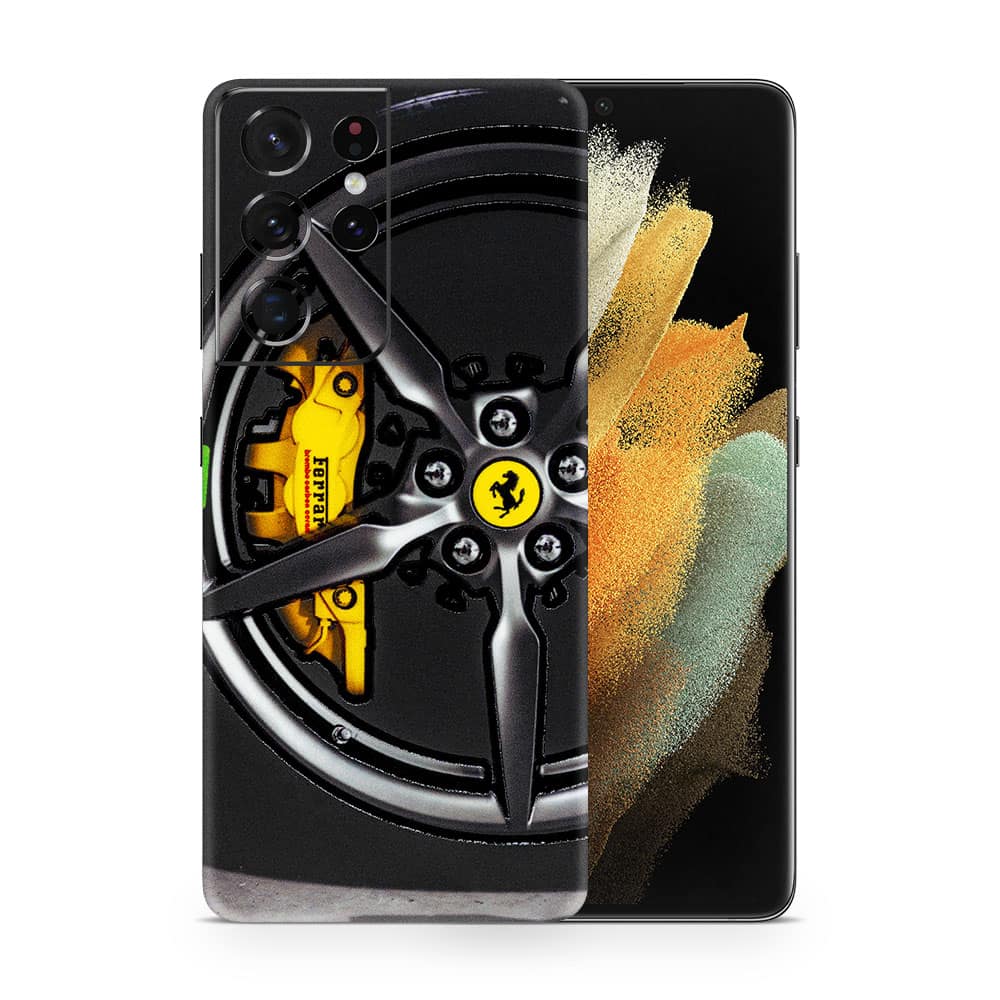Galaxy s21 ultra ferrari rim 3d skin wrapitskin