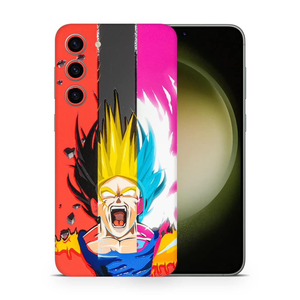 Galaxy s23 plus angry goku 3d skin wrapitskin
