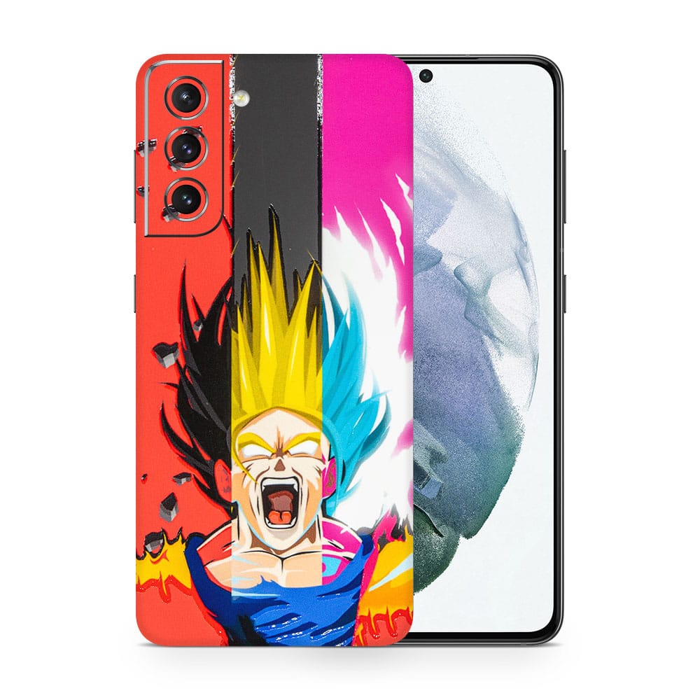 Galaxy s21 angry goku 3d skin wrapitskin