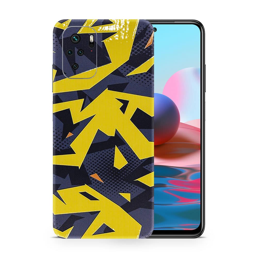 Redmi note 10 abstract yellow 3d skin wrapitskin