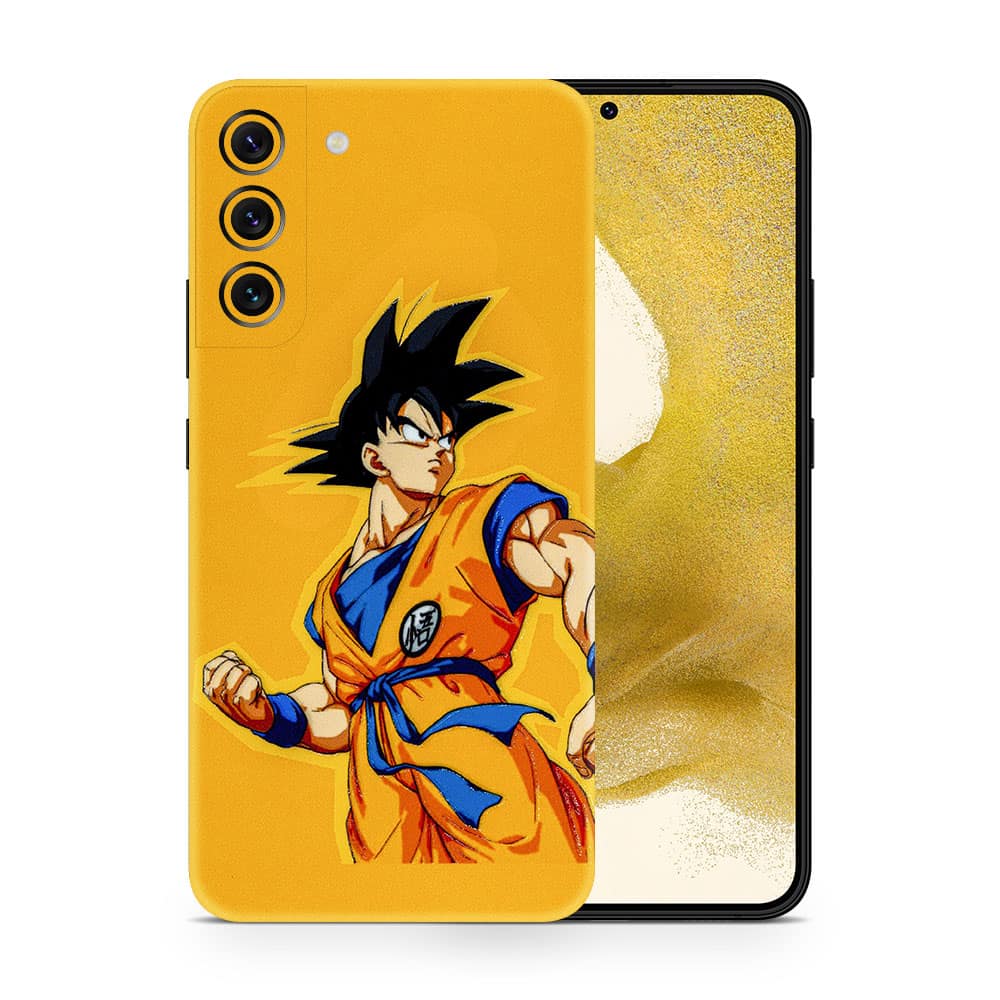 Galaxy s22 goku yellow 3d skin wrapitskin