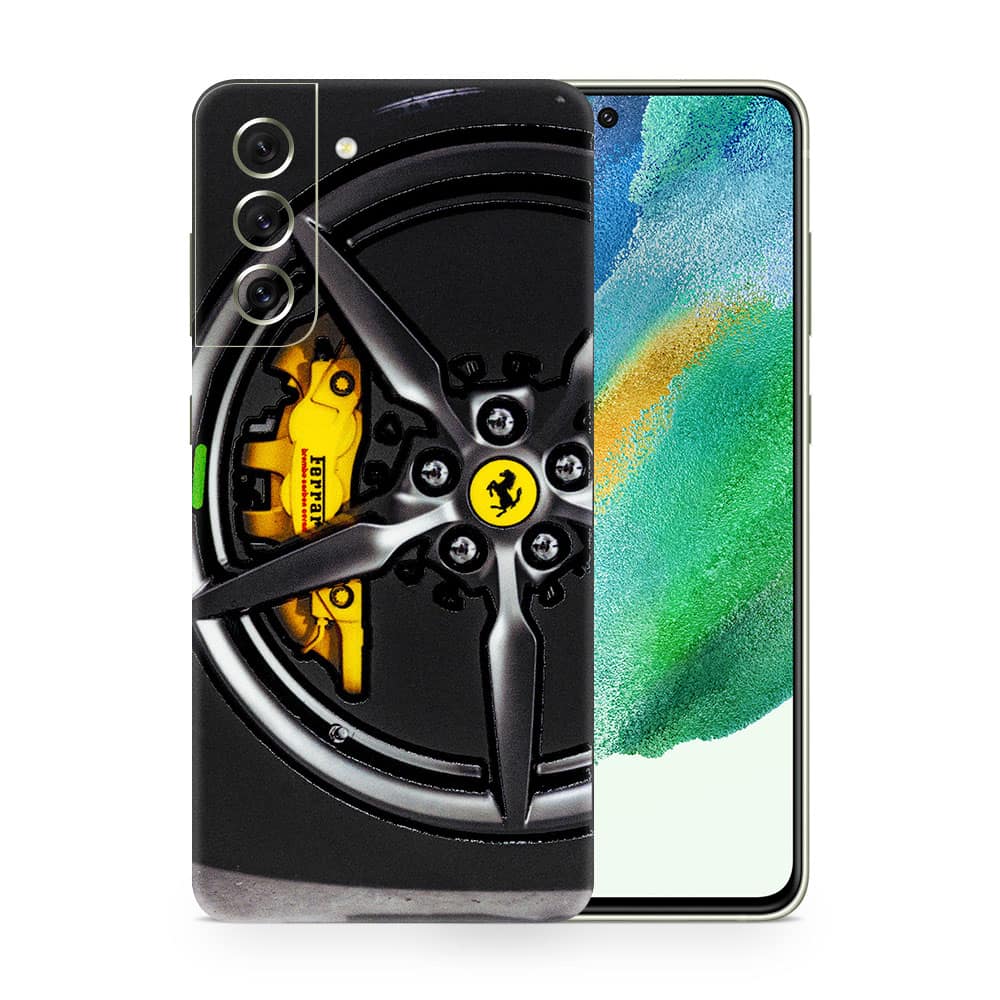 Galaxy s21 fe ferrari rim 3d skin wrapitskin