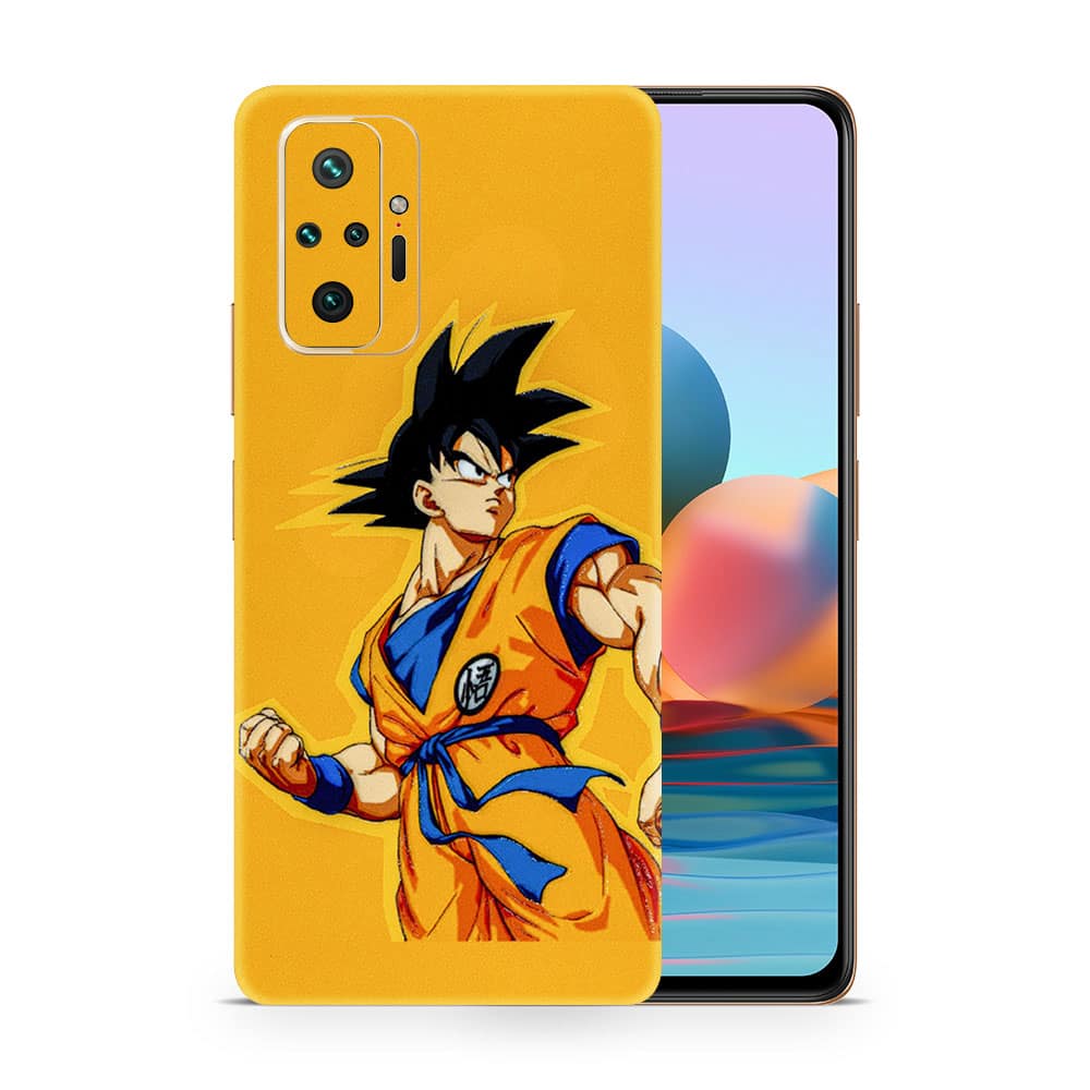 Redmi note 10 pro goku yellow 3d skin wrapitskin