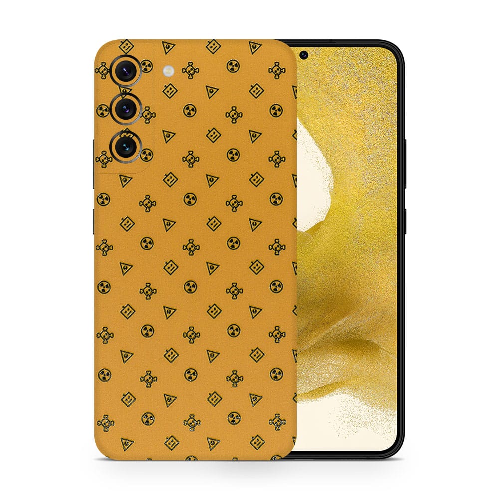 Galaxy s22 yellow danger 3d skin wrapitskin