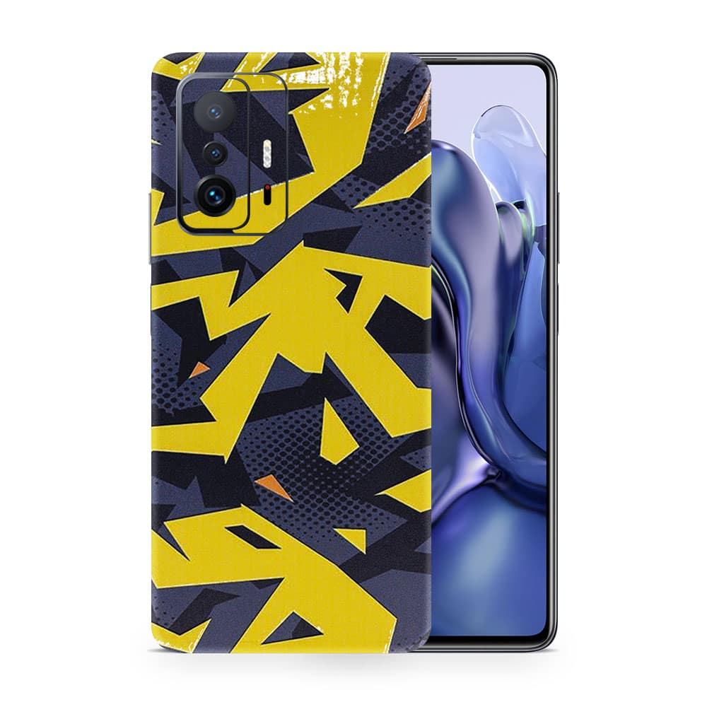 Xiaomi 11t abstract yellow 3d skin wrapitskin