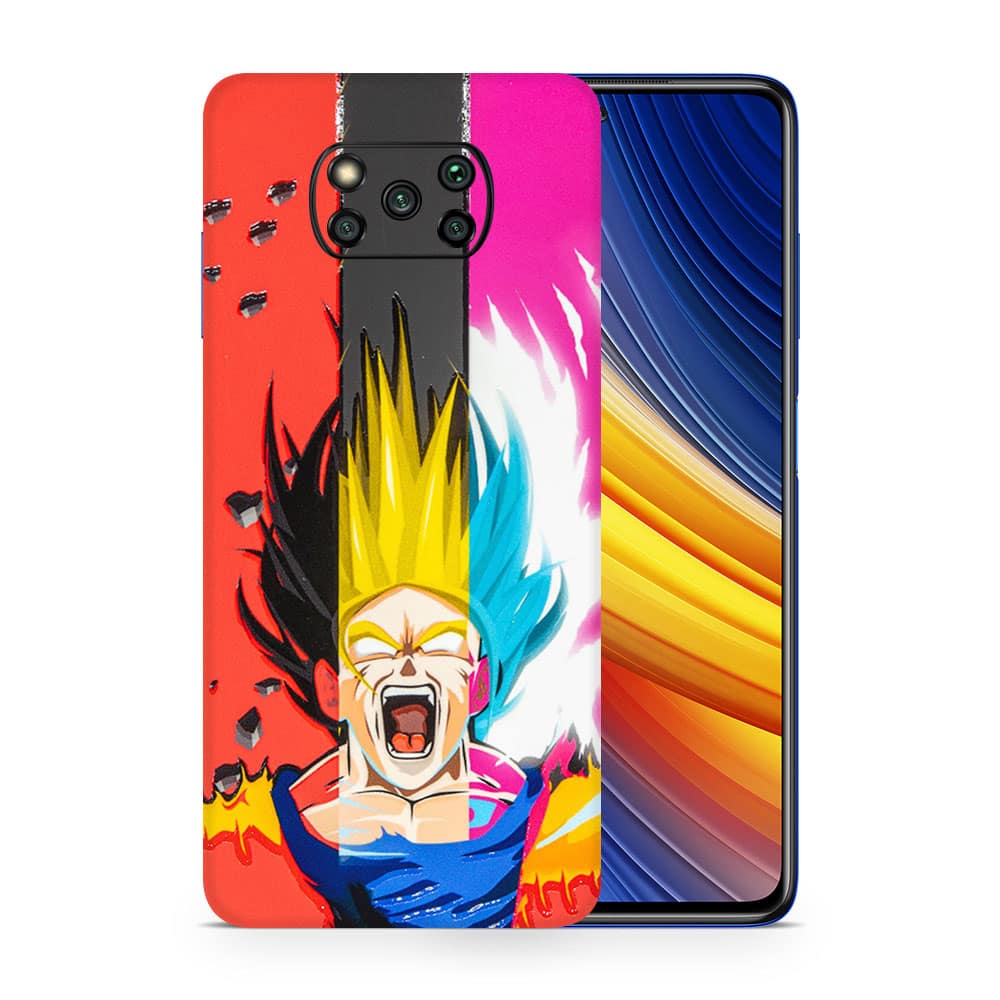 Poco x3 pro angry goku 3d skin wrapitskin