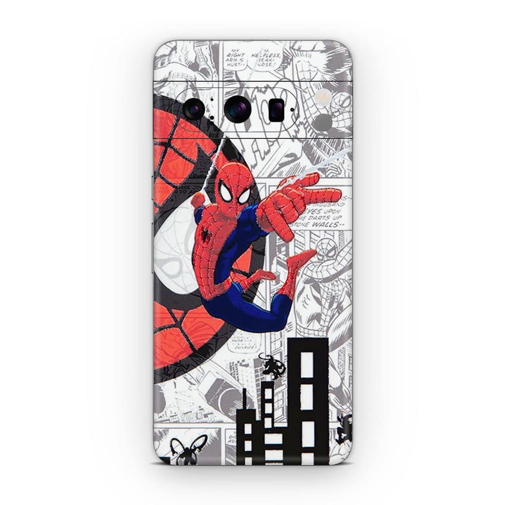 Pixel 8 pro spiderman comic 3d skin wrapitskin