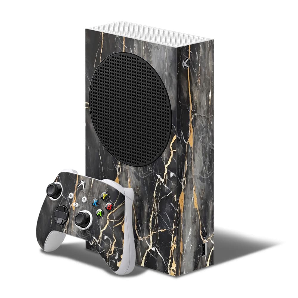 Xbox series s black gold fusion art skin wrapitskin