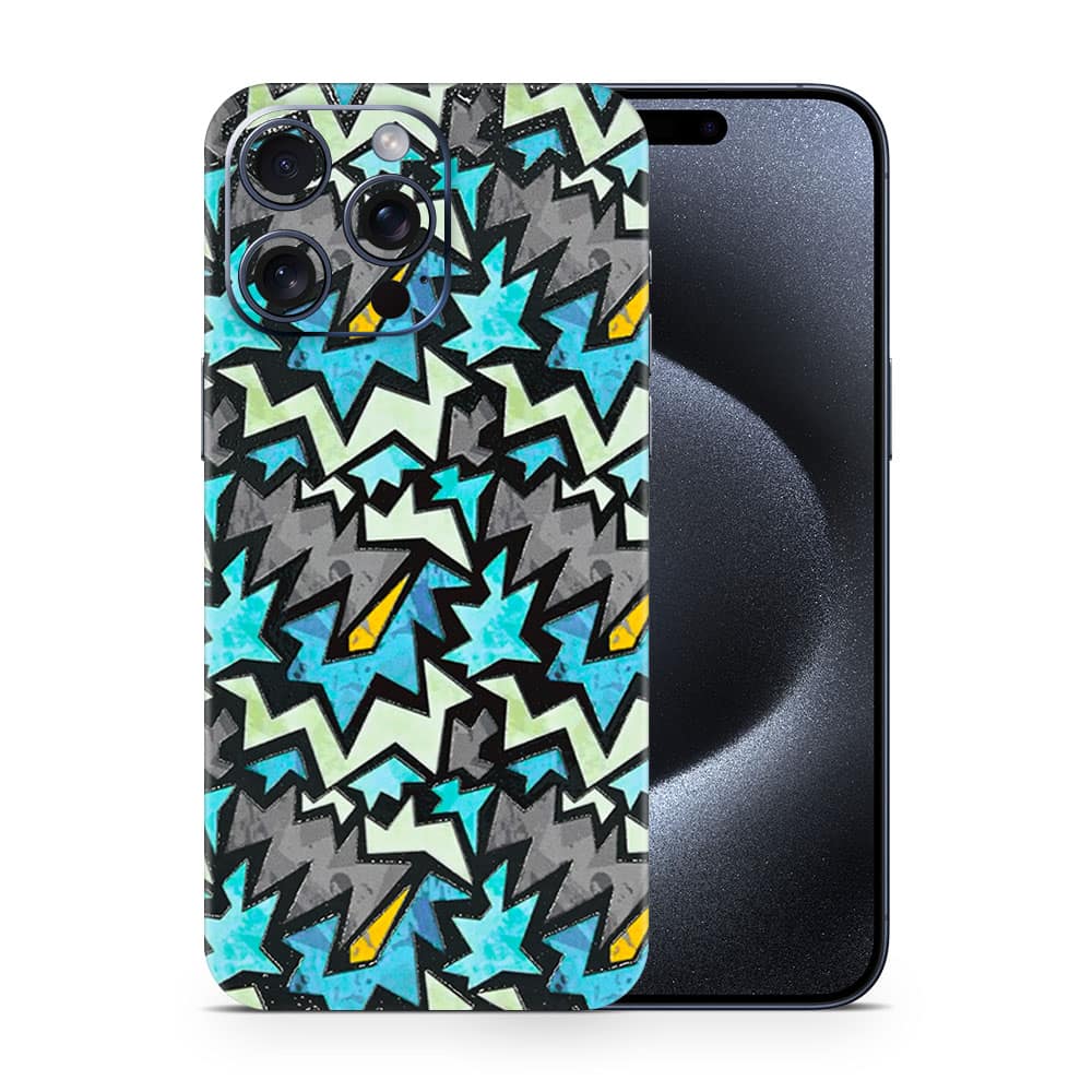 Iphone 15 pro max graffiti harmony 3d skin wrapitskin