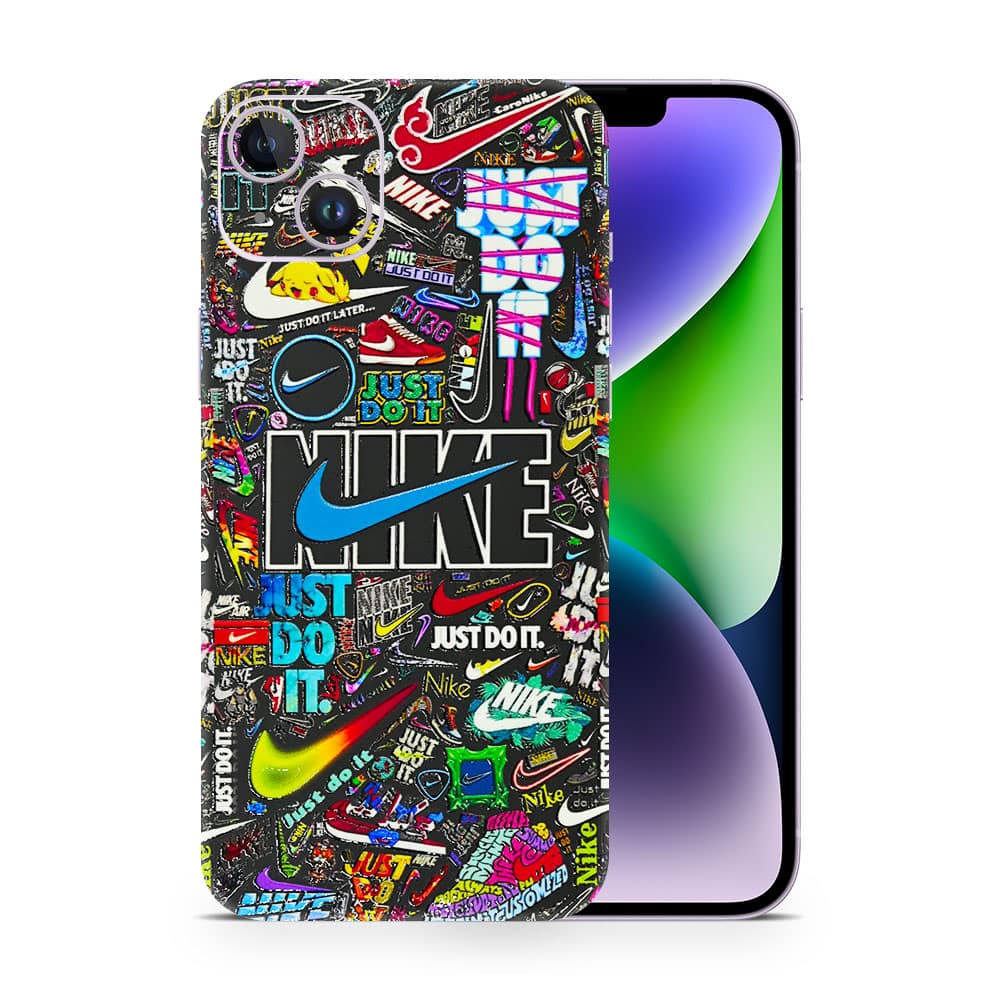 Iphone 14 plus nike logos 3d skin wrapitskin