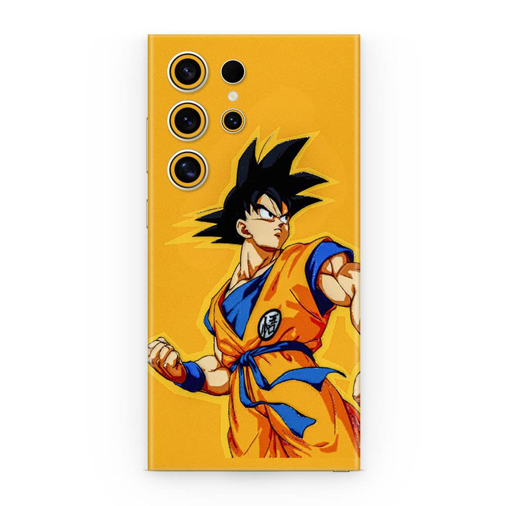 Galaxy s24 ultra goku yellow 3d skin wrapitskin