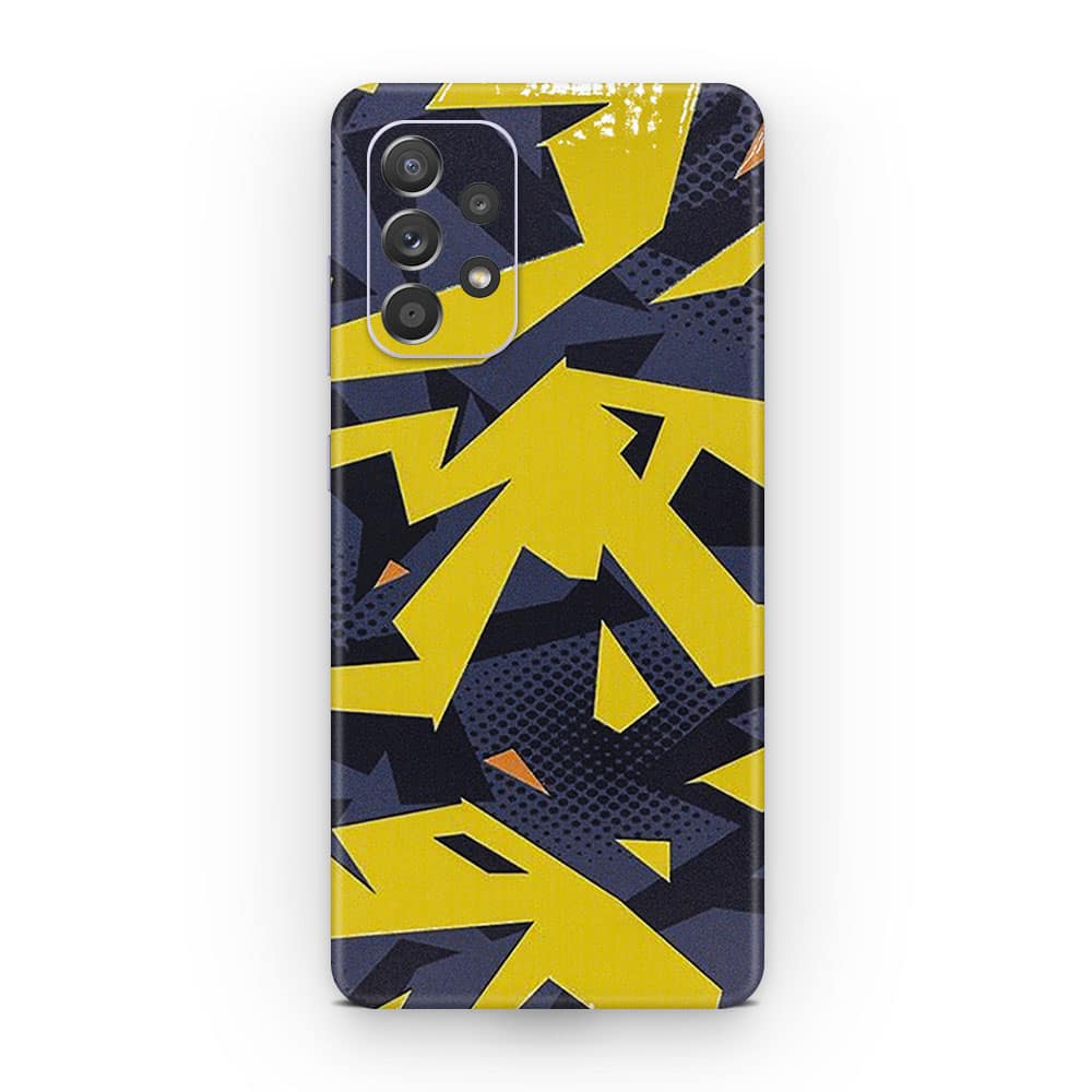 Galaxy a72 abstract yellow 3d skin wrapitskin