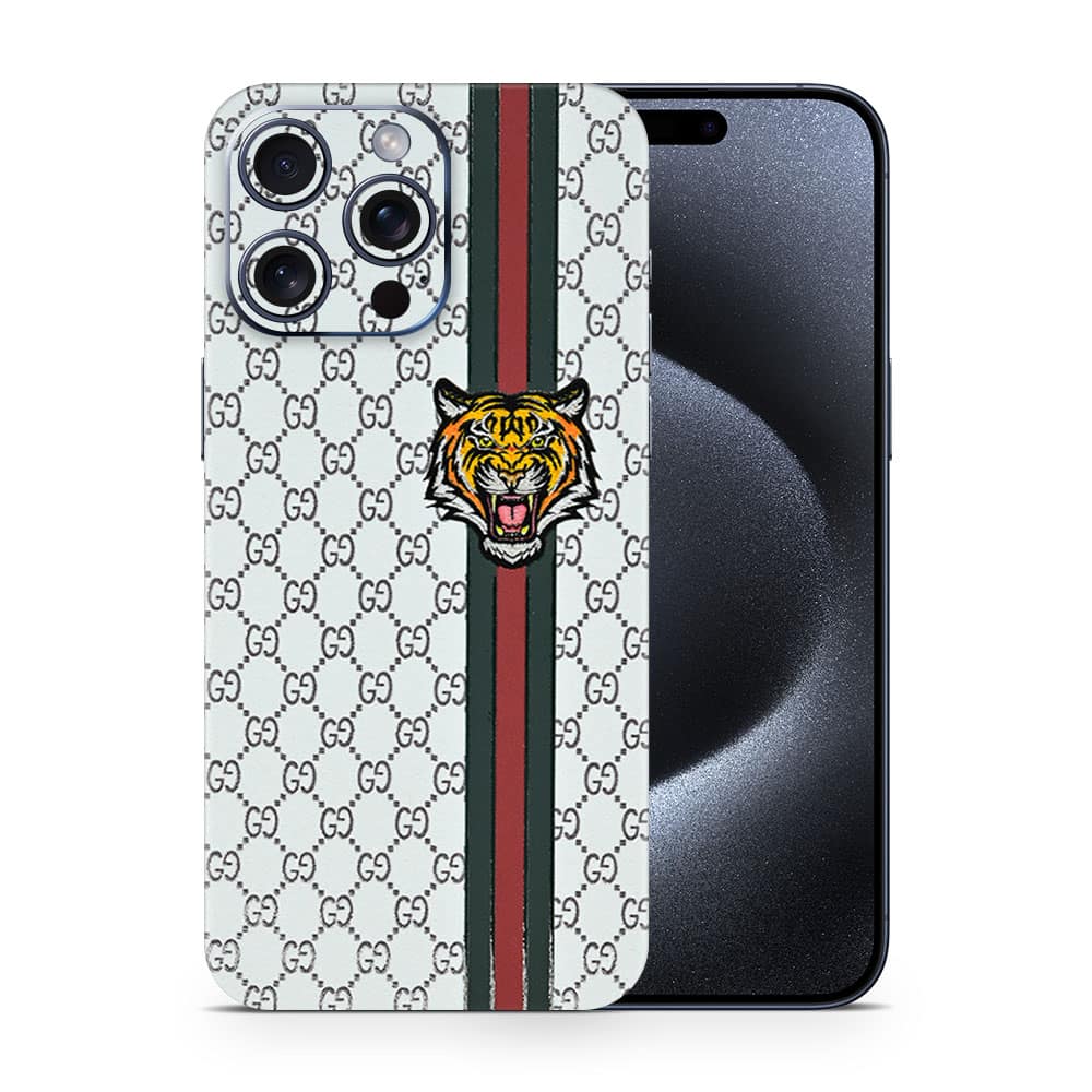 Iphone 15 pro max gucci tiger 3d skin wrapitskin