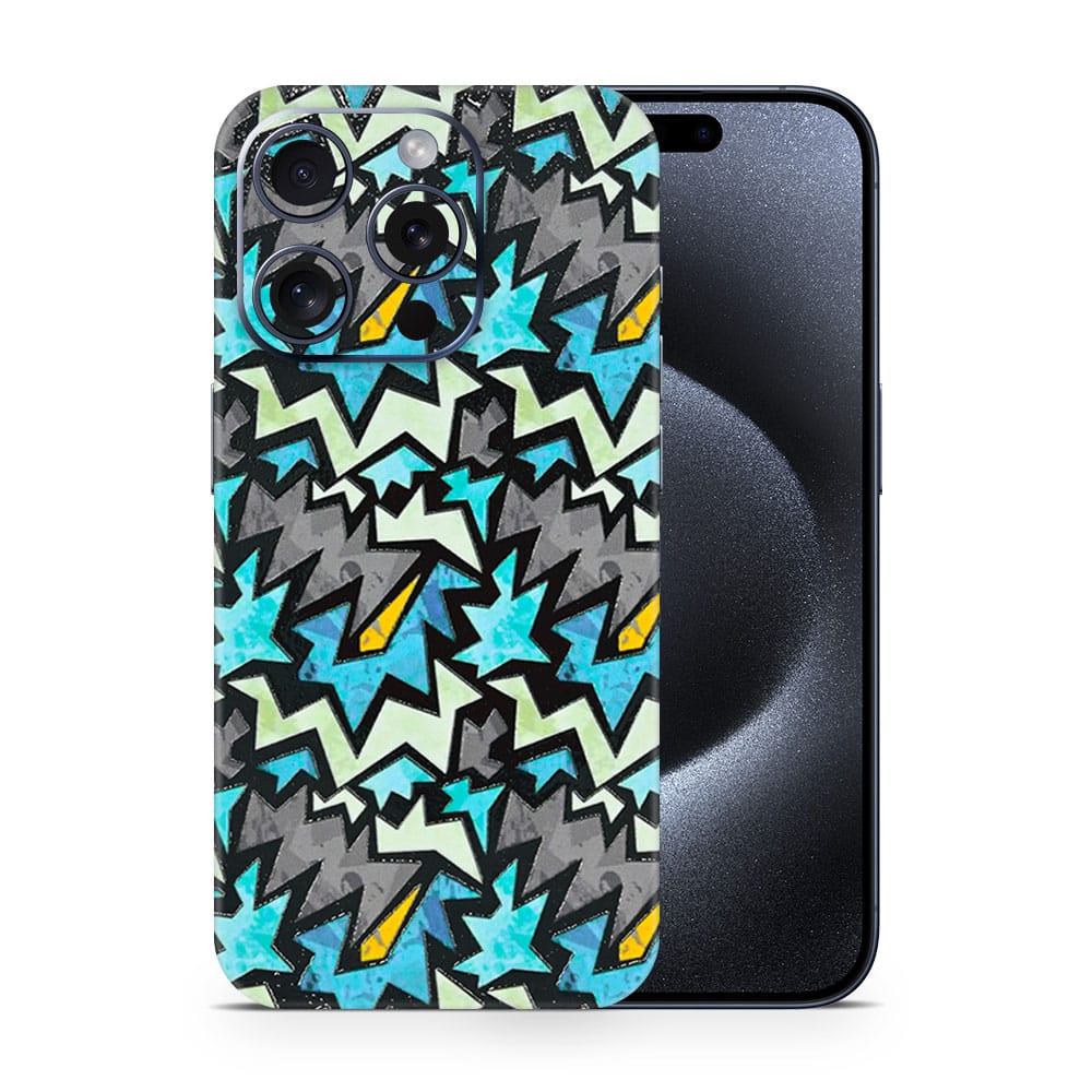 Iphone 15 pro graffiti harmony 3d skin wrapitskin