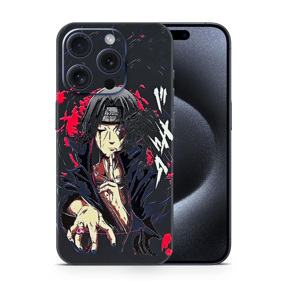 Iphone 15 pro itachi uchiha 3d skin wrapitskin