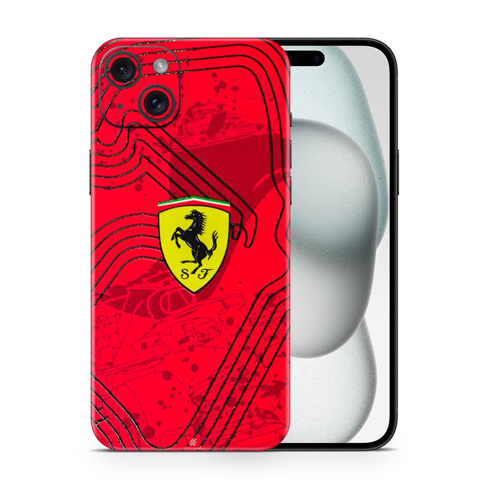 Iphone 15 ferrari's blaze 3d skin wrapitskin
