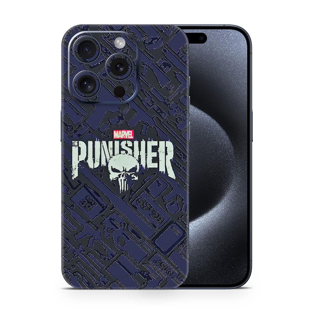 Iphone 15 pro punisher 3d skin wrapitskin
