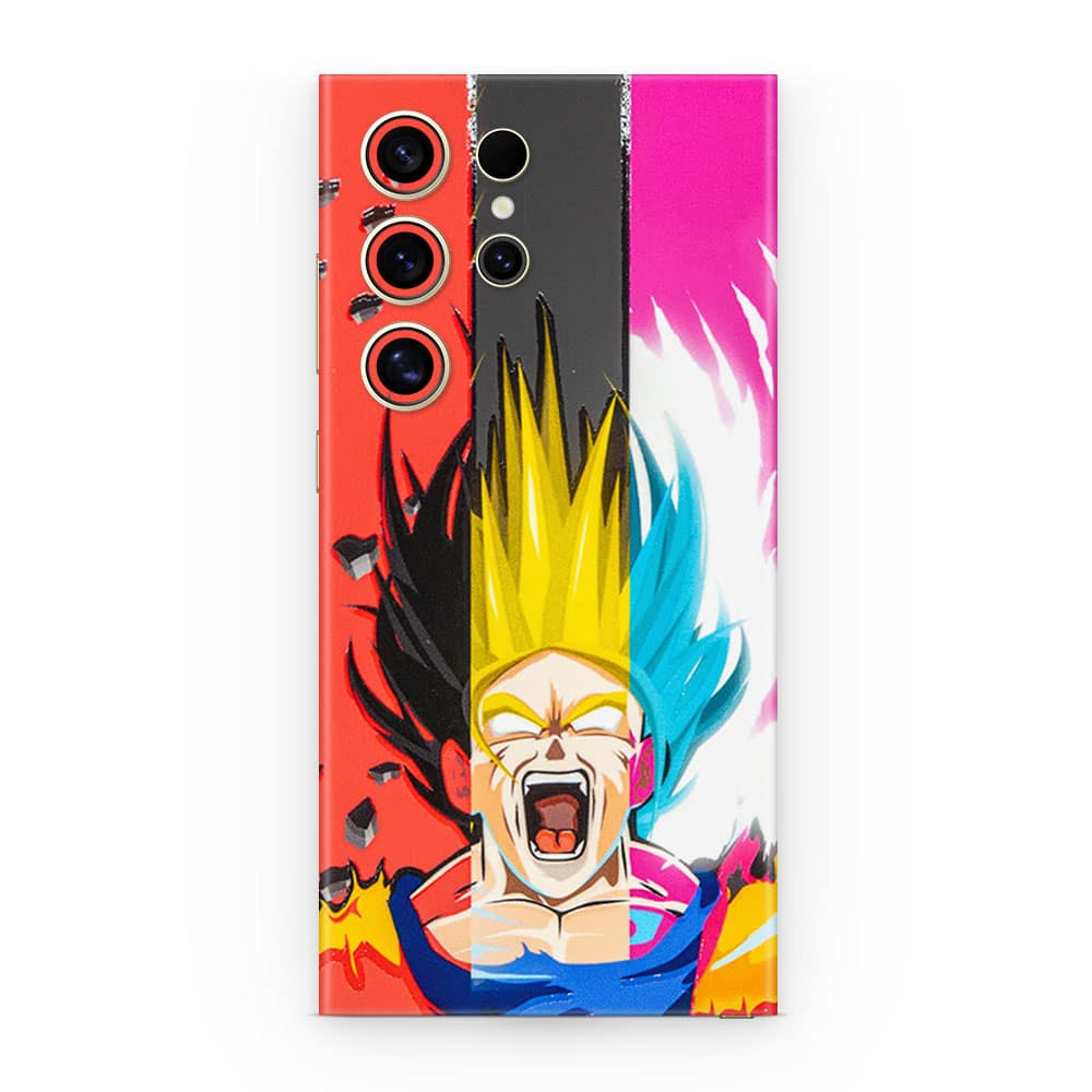 Galaxy s24 ultra angry goku 3d skin wrapitskin
