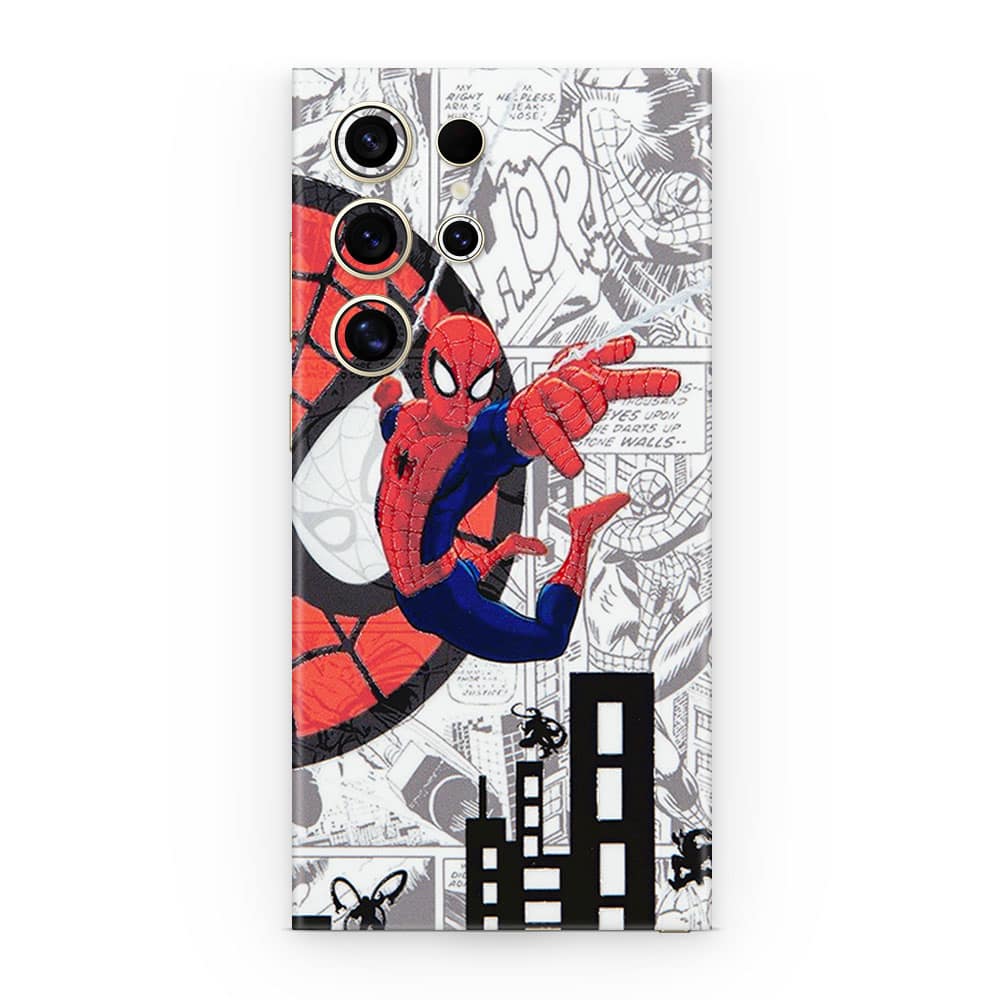 Galaxy s24 ultra spiderman comic 3d skin wrapitskin