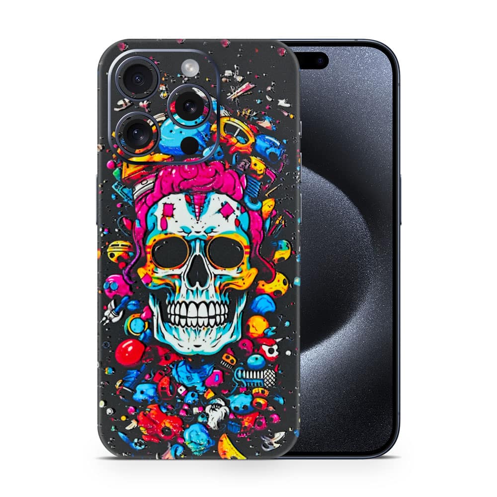 Iphone 15 pro skull 3d skin wrapitskin