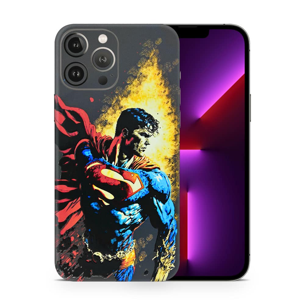 Iphone 13 pro superman comic 3d skin wrapitskin