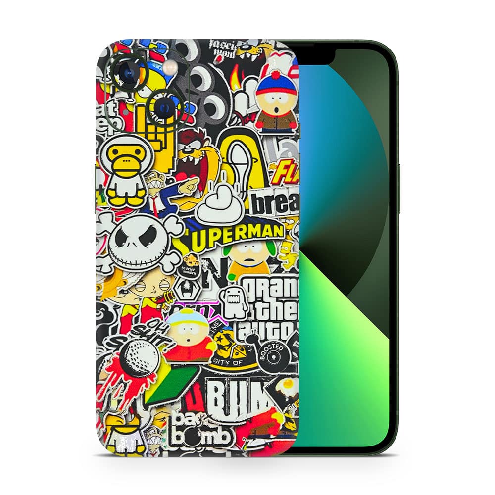 Iphone 13 mini sticker bomb 3d skin wrapitskin
