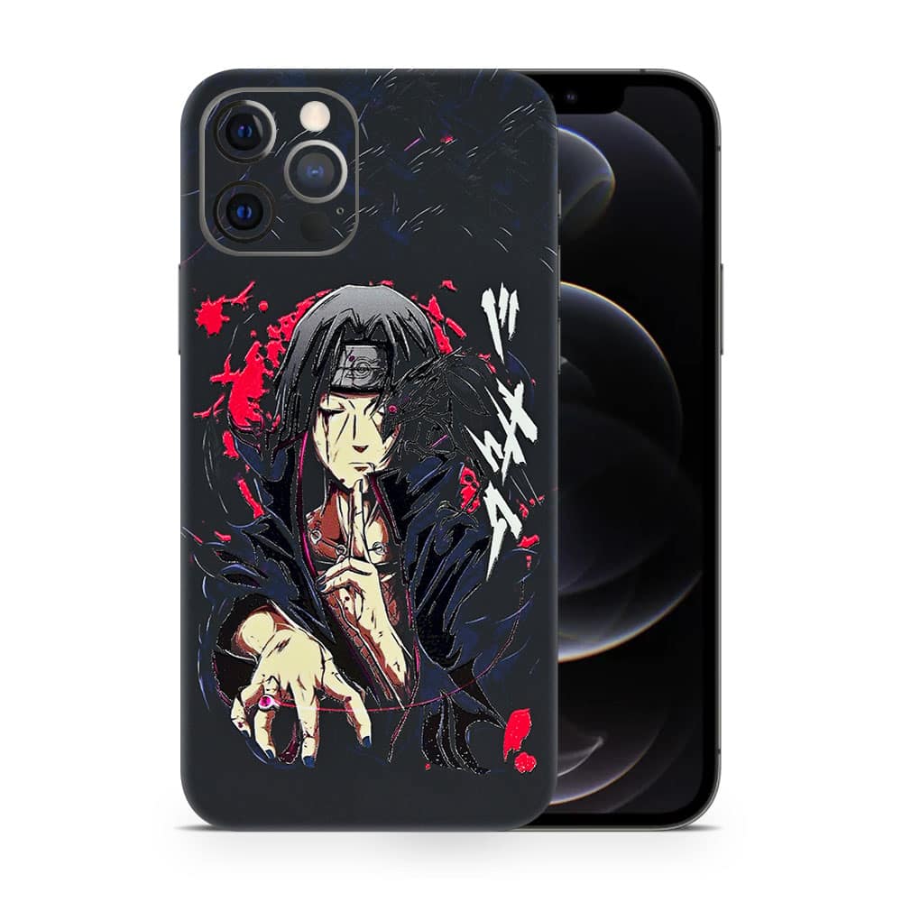 Iphone 12 pro itachi uchiha 3d skin wrapitskin