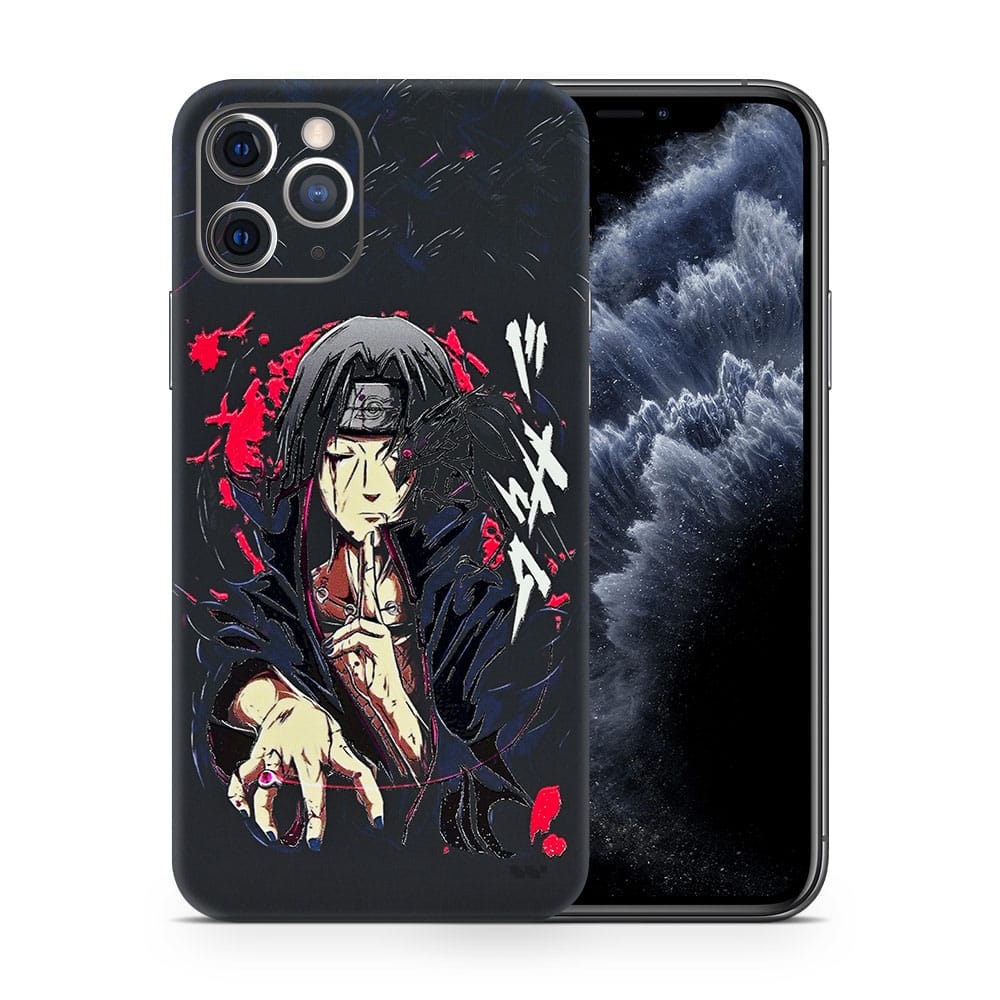Iphone 11 pro itachi uchiha 3d skin wrapitskin
