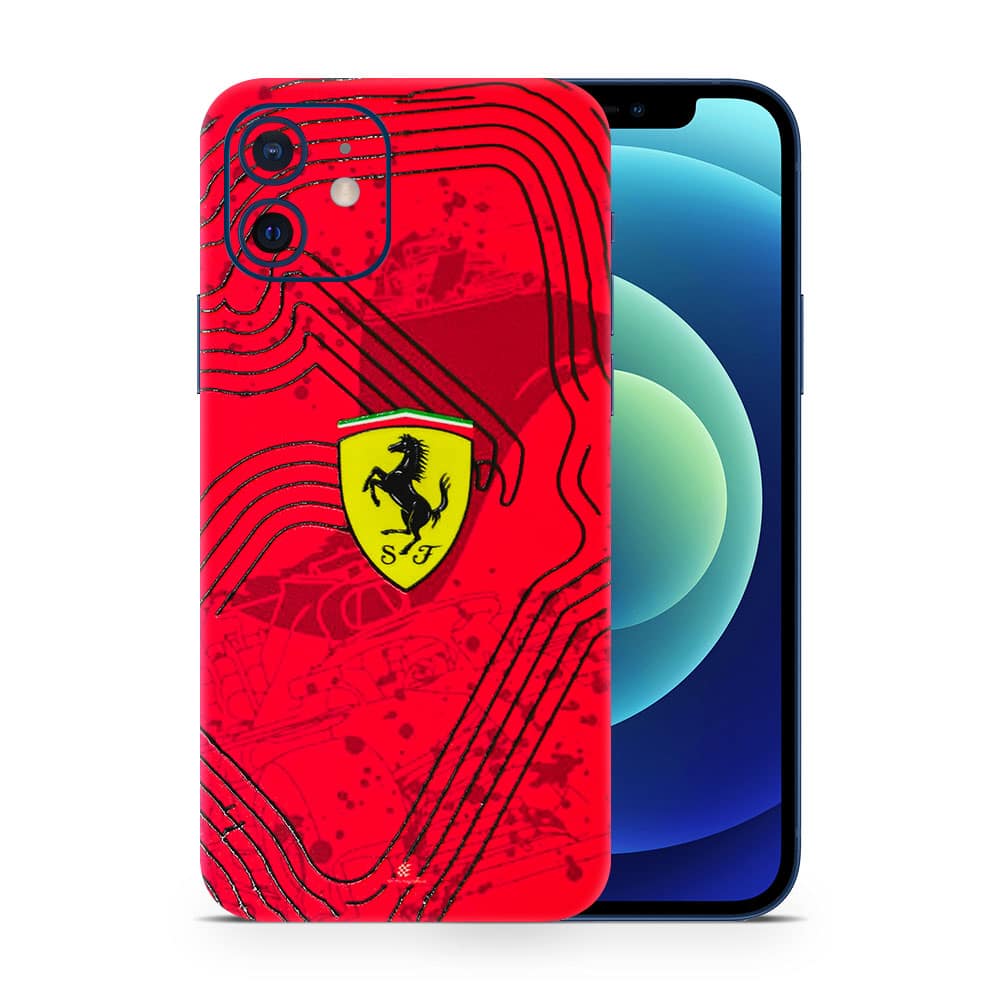 Iphone 12 ferrari's blaze 3d skin wrapitskin
