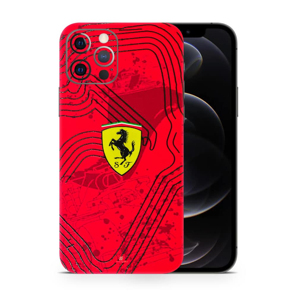 Iphone 12 pro ferrari's blaze 3d skin wrapitskin